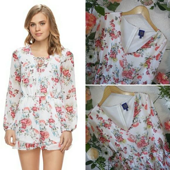 Disney Pants - Beauty & The Beast Floral Romper(Read Description)